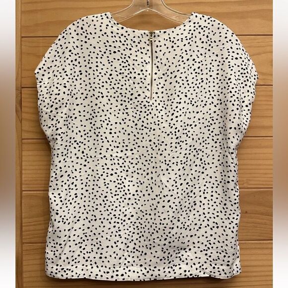 & OTHER STORIES Top Womens US Size 10 Viscose Blouse White Black Stockholm - Picture 3 of 12